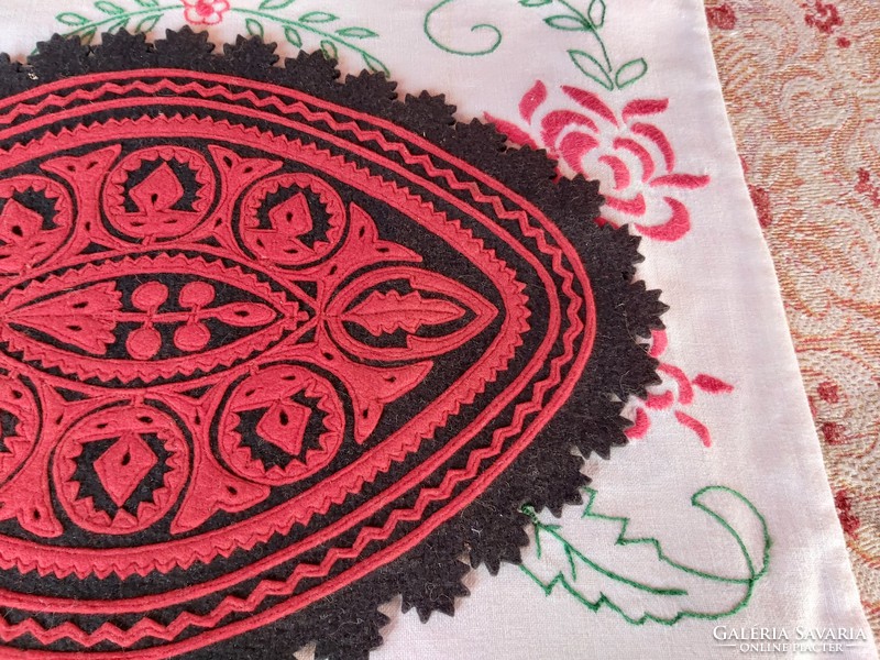 Beautiful felt felt tablecloth with small tablecloth nostalgia village peasant decoration collector beauty