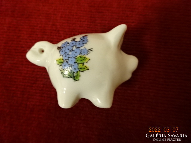 German porcelain fortune pig with blue flower. He has! Jókai.