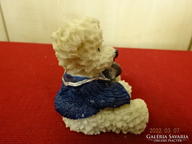 Synthetic resin figure, polar bear with gramophone, height 7 cm. He has! Jókai.