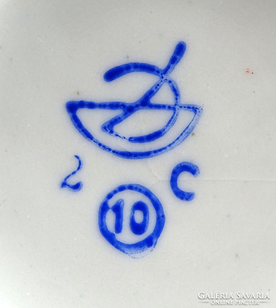 1H775 old cobalt blue porcelain coffee cup 6 pieces