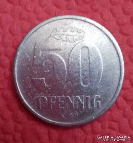 50 német pfennig 1958