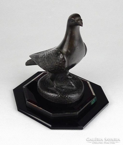 1H633 antique bronze pigeon sculpture pigeon 13 cm