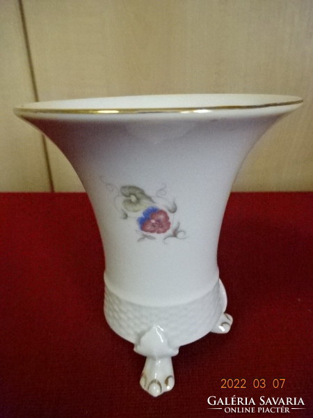 Hollóház porcelain vase with lion legs, height 12 cm. He has! Jókai.