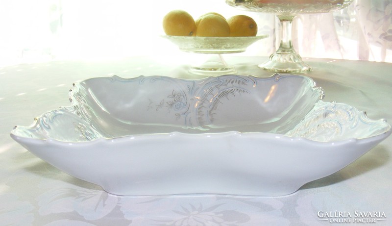 Gilded, hand-painted sideboard, garnished bowl, serving