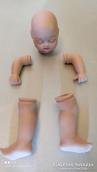 Porcelain marked baby head and limbs