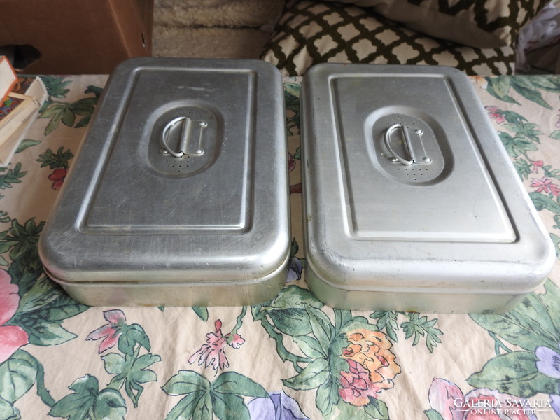Retro fém edénytartó doboz - alumínium vacsora szállító doboz