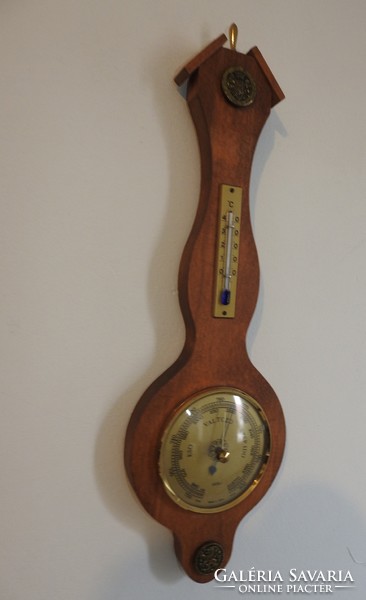 Wall wooden barometer - in Hungarian