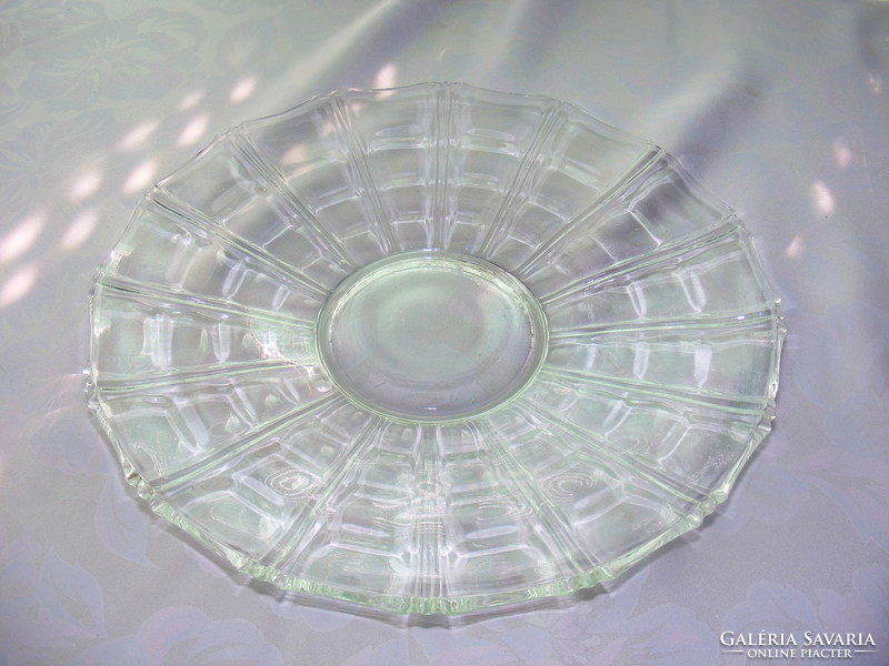Showy thick-walled glass bowl, centerpiece, serving