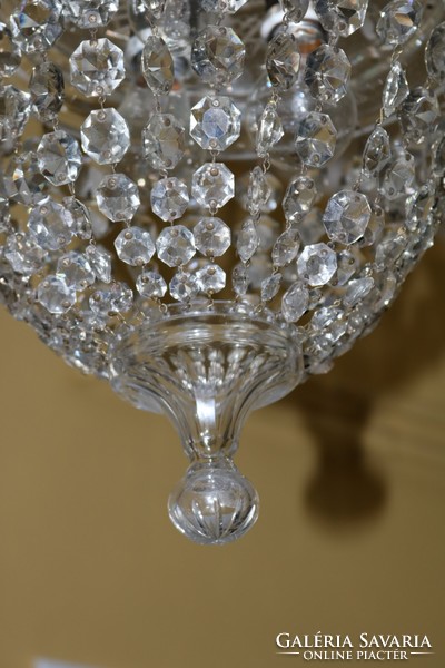 Czech crystal chandelier with basket