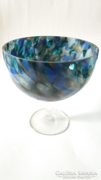 Murano-style glass serving, centerpiece, large 20 cm, flawless