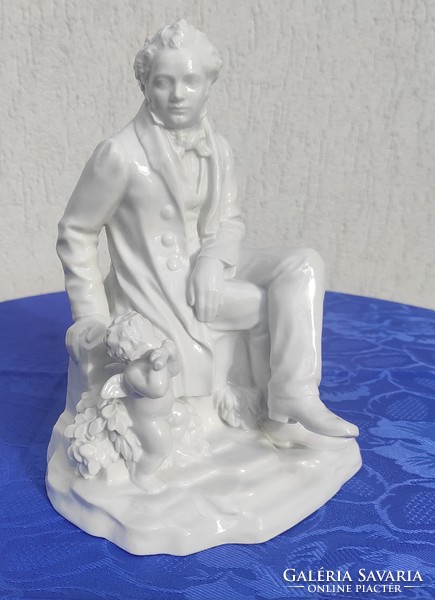 Franz schubert porcelain statue wien augarten austria altwien rare! Auction object dorotheum, also in photo