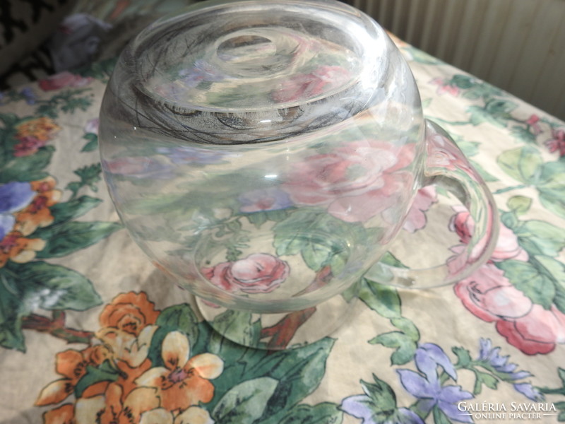 Old split glass jug - water jug