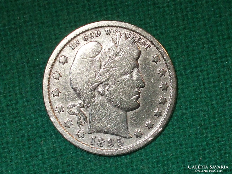 25 Cent 1895 ! Ezüst  Negyed Dollár !
