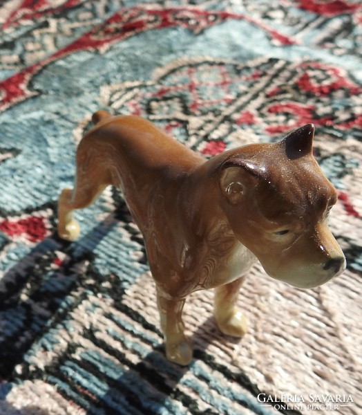 Metzler & Ortloff porcelán szobor - bulldog