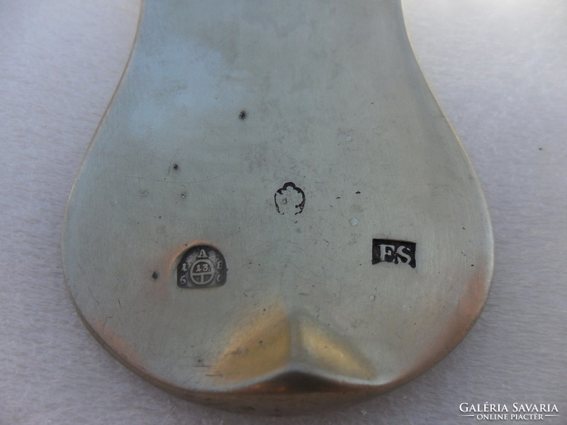 Antique Viennese silver ladle 1860 eduard schiffer