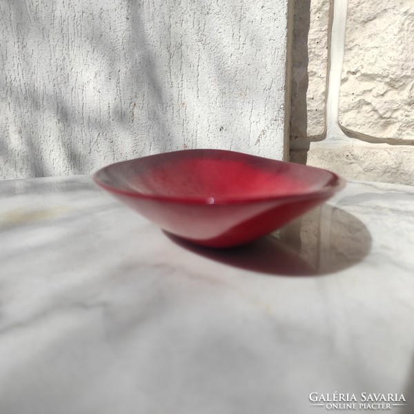 Art deco zsolnay offering table middle ox blood eosin!