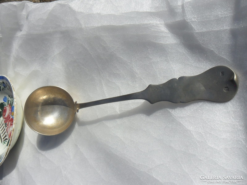Antique Viennese silver ladle 1860 eduard schiffer