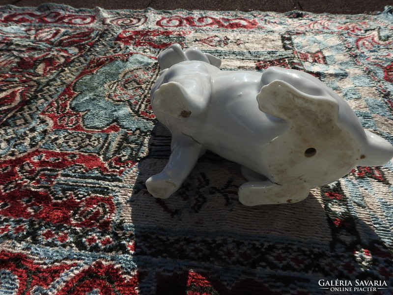 Angol Bulldog antik porcelán figura