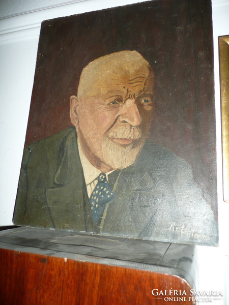 Réti Imre olaj portréja keret nélkül 50*41 cm