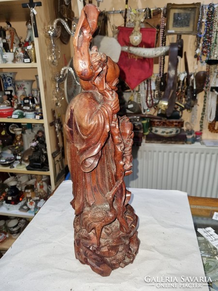 Old Chinese wood carved figurine