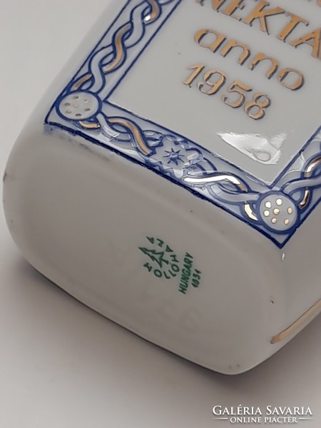 Tokaji nektár anno 1958 Hollóházi porcelán palack