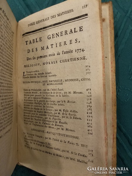 Antik francia nyelvű könyv 278 éves