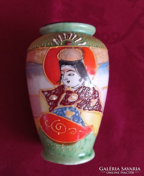 Marked, hand-painted Japanese small vase