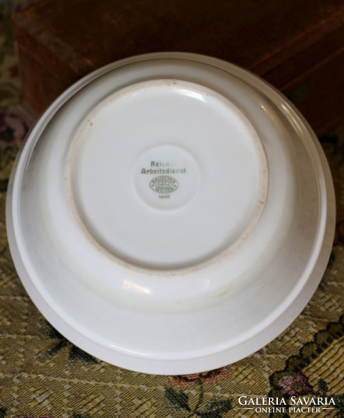 Bauscher Weiden reichsarbeitsdienst from the Second World War 1940 marked porcelain bowl