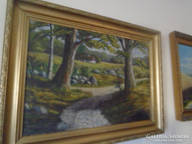 Antique xix-xx no. A real curiosity for the wall: spring forest oil on canvas lives much more vividly