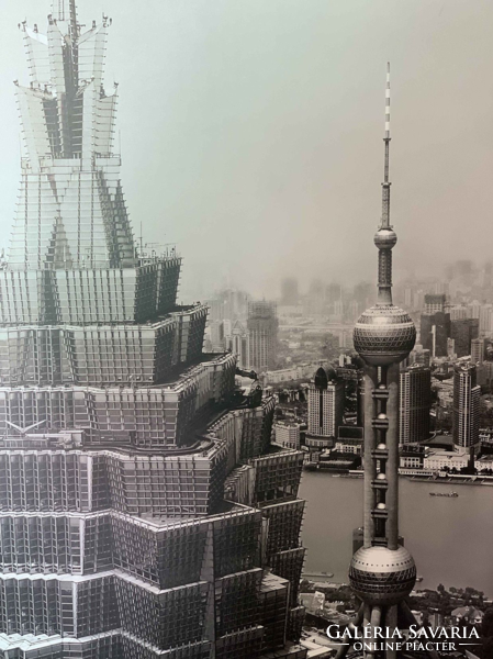 SALE/ KIÁRÚSÍTÁS ! Contemporary photography: Shanghai Bamboo Tower photo mounted on aluminum