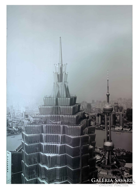 SALE/ KIÁRÚSÍTÁS ! Contemporary photography: Shanghai Bamboo Tower photo mounted on aluminum