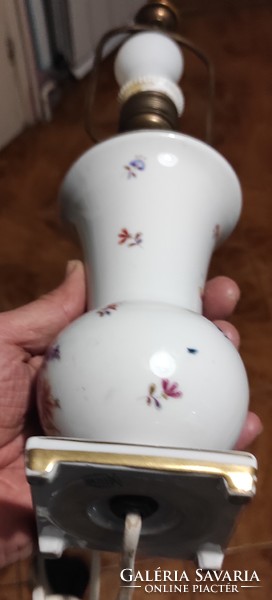 Herend lamp rose flowers hand painted, porcelain flawless, rarity, 2. World famous time
