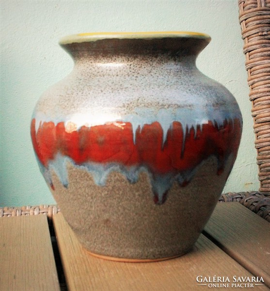 German ceramic vase with a continuous pattern