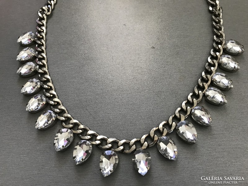Necklace decorated with Swarovski crystals, 47 cm + 5 cm long