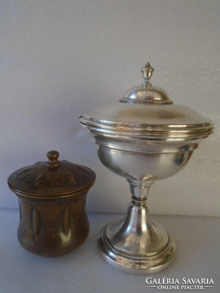 Antique very large sugar bowl gift v. Copper sugar cans marked up to silver ?? It can be