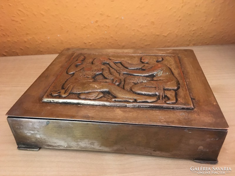 Metal box-copper, silver-plated- 