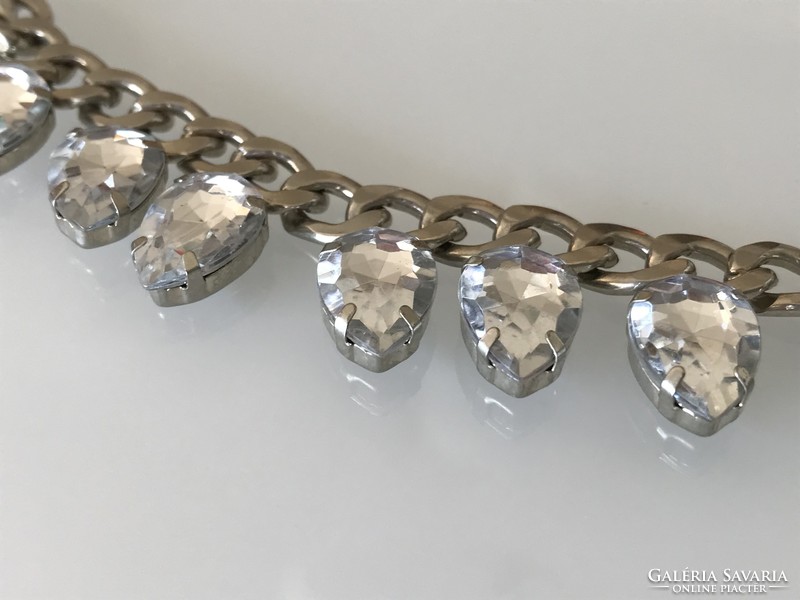 Swarovski kristályokkal díszített nyakék, 47 cm + 5 cm hosszú