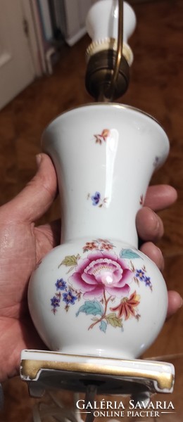 Herendi lámpa Rózsa virágok kézi festett, porcelán hibátlan , ritkaság,2. Világhírű idején
