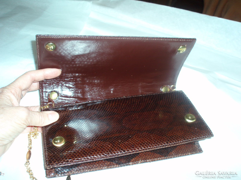 Vintage pierre cardin genuine snakeskin shoulder bag, handbag