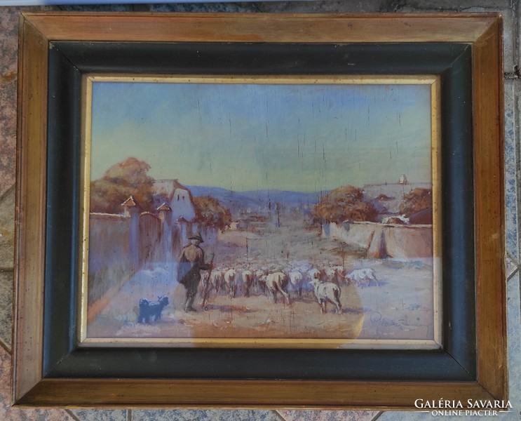 Pölöskey Sàndor Festmény, rendkívül jó hangulatú,kvalitàsos ,Àrverès Aukció Galeria kedvelt festője.