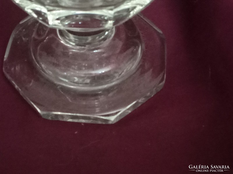 6 Pieces of peeled Biedermeier stemmed glass from the beginning of the 19th century