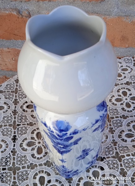 Blue floral vase