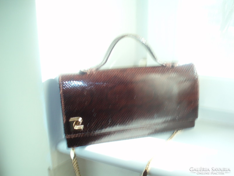 Vintage pierre cardin genuine snakeskin shoulder bag, handbag