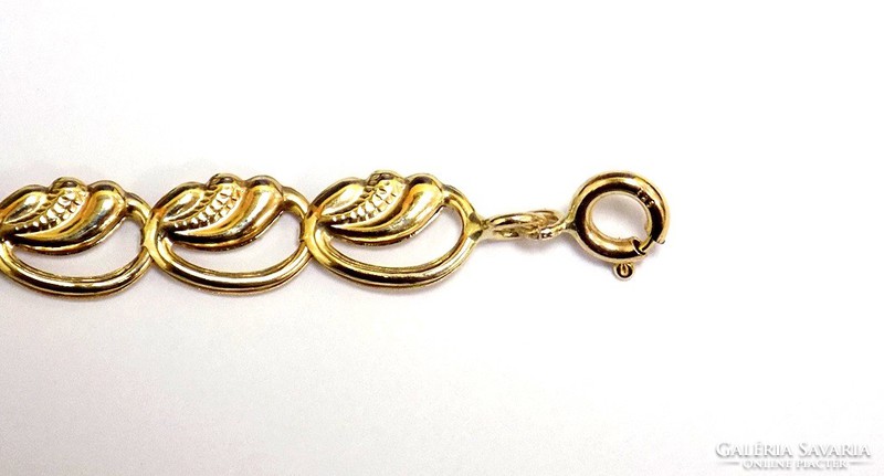 Yellow and white gold engraved bracelet (zal-au101059)