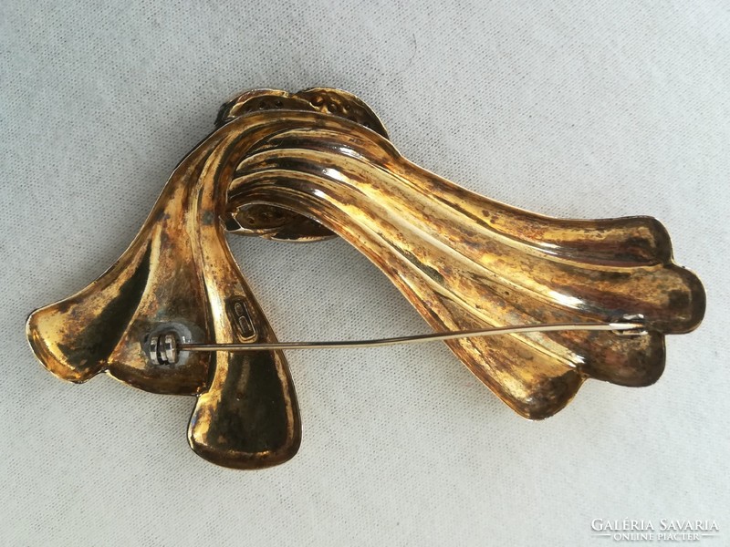 Gilded silver brooch