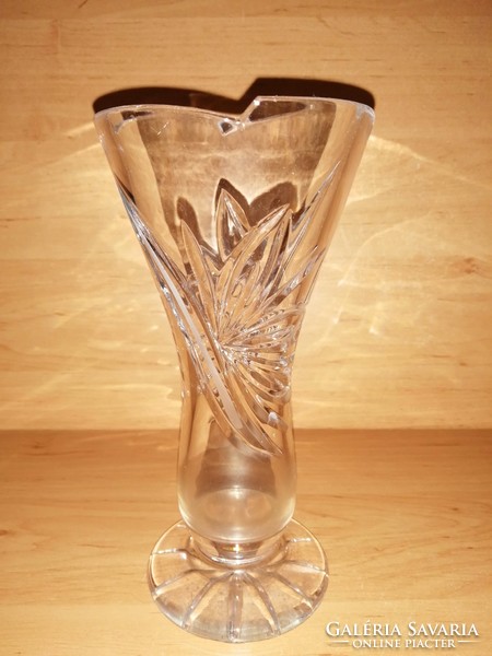 Kristály váza 20,5  cm magas (6/d)