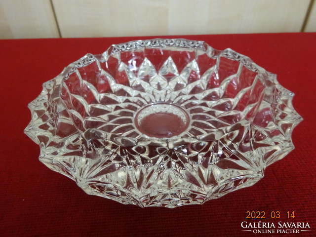 Glass ashtray, diameter 17 cm. He has! Jókai.