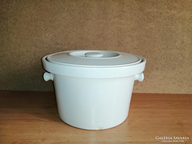 Large porcelain mortar with lid diameter 30.5 cm, 4.7 kg