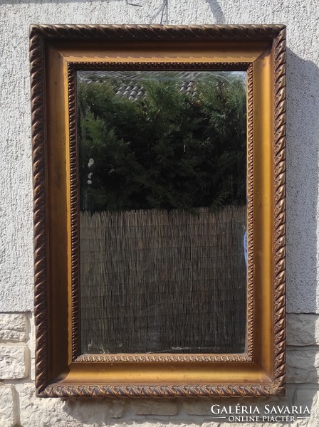 Large mirror, gilded wide frame, standing landscape mirror!