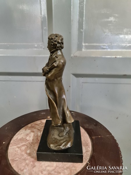 Bronze statue of composer Mozart